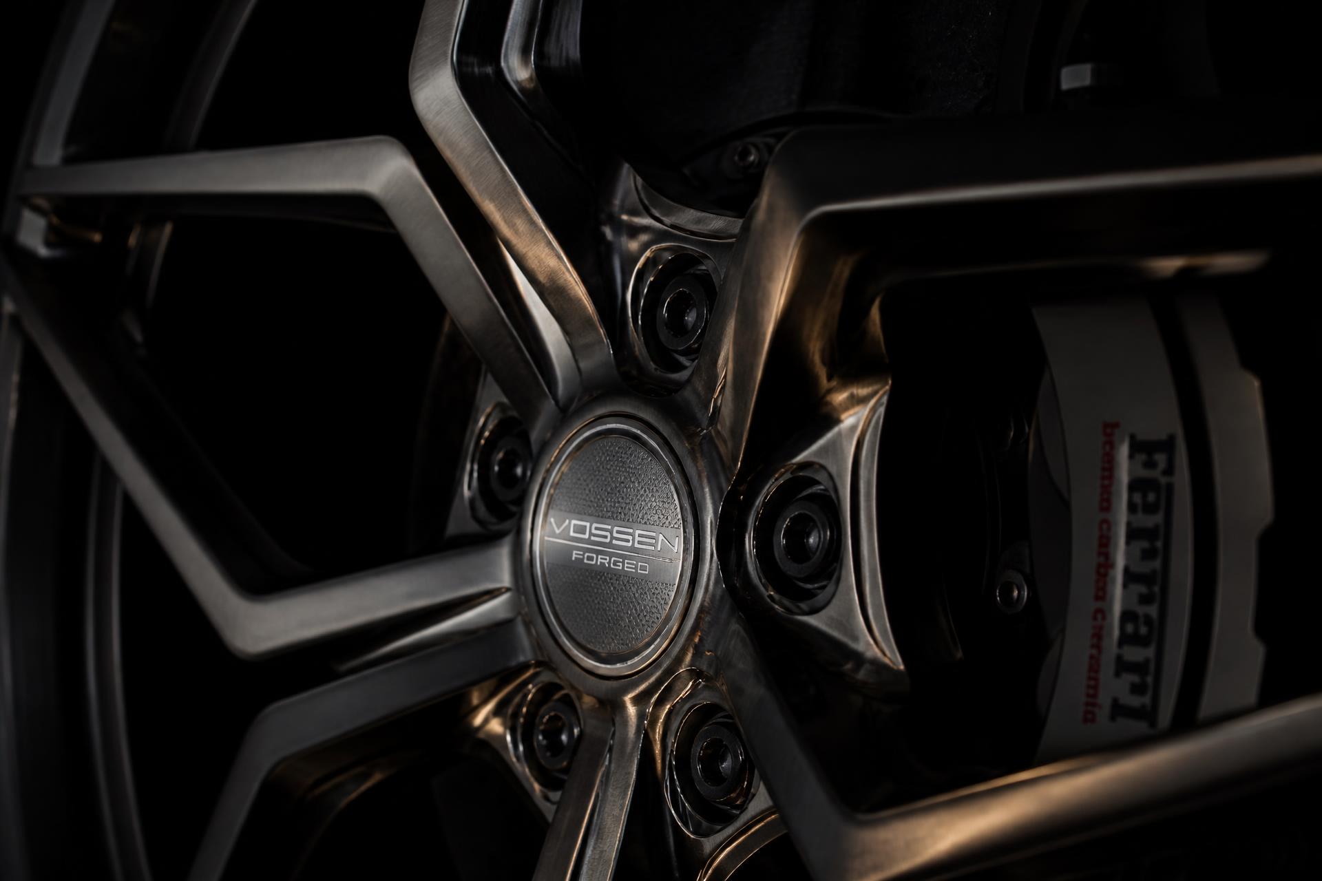 Bespoke forged wheel — brushed titanium finish